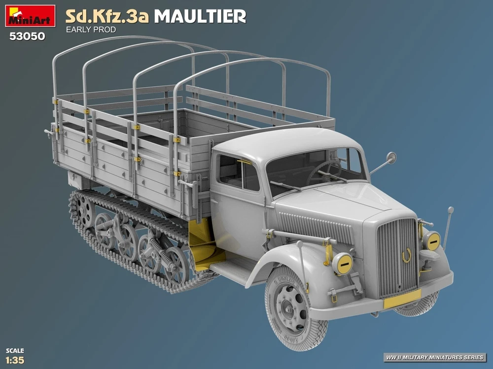 MiniArt Sd.Kfz.3a Opel Maultier ankstyvoji versija surenkamas modelis 1/35 53050