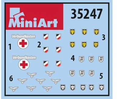 MiniArt vokiečių pėstininkų ginklai ir ekipuotė WW II 1/35 35247