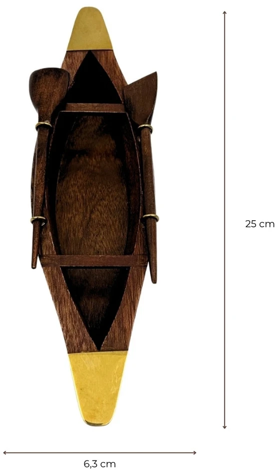 Mirtop Minimalistinė medinė valties dekoracija, 25 cm, jūrinio stiliaus interjerui