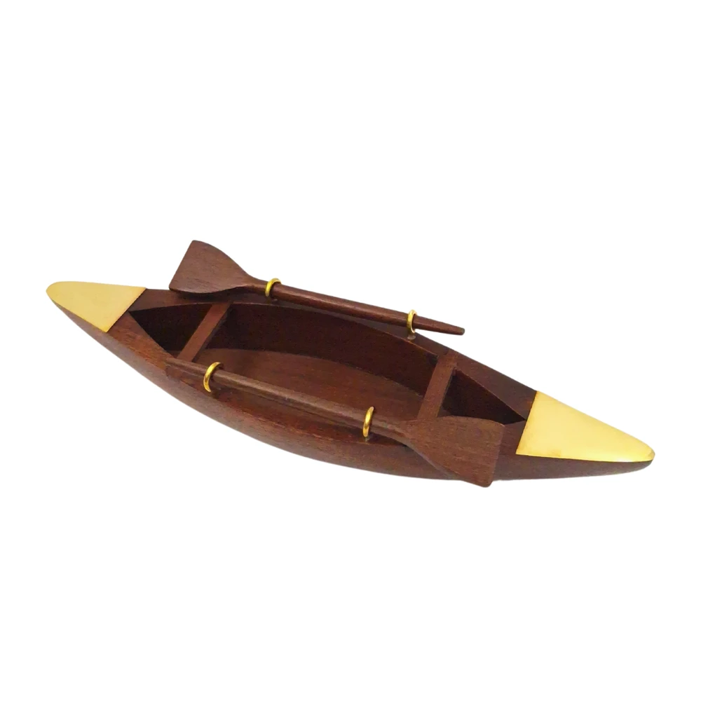Mirtop Minimalistinė medinė valties dekoracija, 25 cm, jūrinio stiliaus interjerui