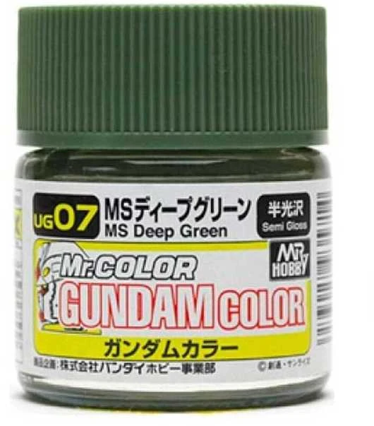 Mr Hobby Mr.Hobby Gundam Color dažai MS Deep Žalias, pusiau blizgūs, 10 ml (UG-07)