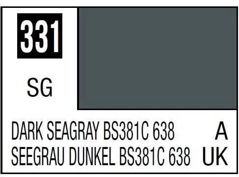 Mr Hobby Mr.Hobby Mr.Color C-331 nitro dažai Dark Sea Pilkas BS381C 638, 10 ml
