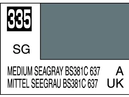 Mr Hobby Mr.Hobby Mr.Color C-335 Medium Sea Pilkas nitro dažai 10 ml (BS381C/637)