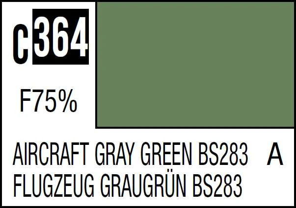Mr Hobby Mr.Hobby Mr.Color C-364 Aircraft Gray Žalias BS283 nitro dažai, 10 ml