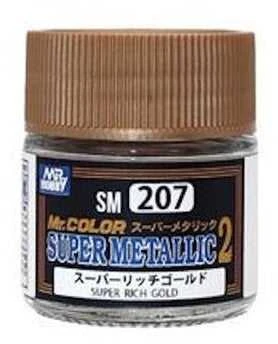 Mr Hobby Mr.Hobby Mr.Color Super Metallic II SM-207 Super Rich Gold nitro dažai, 10 ml