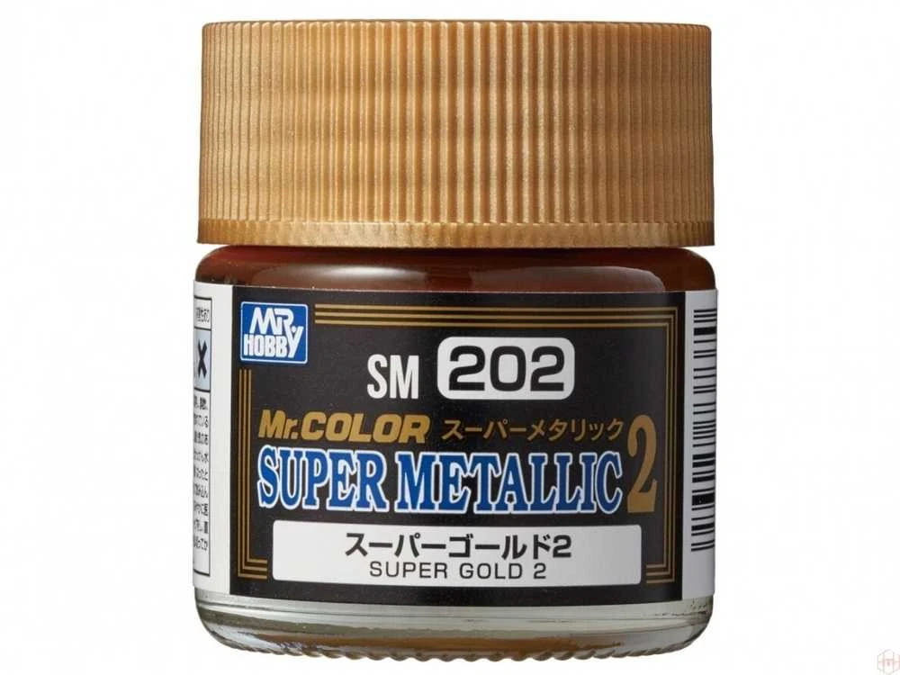 Mr Hobby Mr.Hobby Mr.Color Super Metallic II SM-202 Super Gold II nitro metalikas 10ml