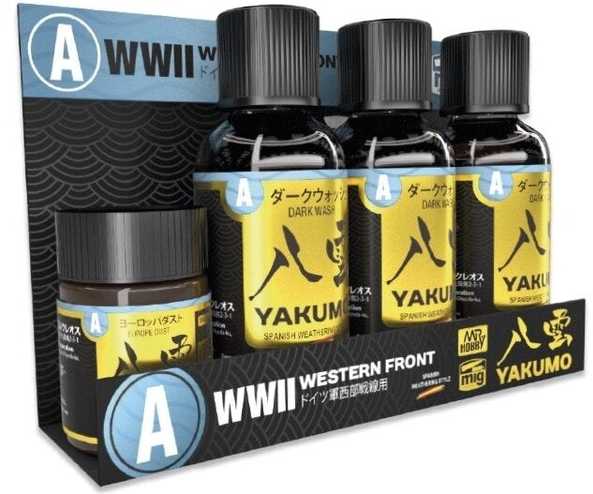 Mr Hobby Mr.Hobby Yakumo WWII Vakarų fronto sendinimo rinkinys WY-01, emaliai