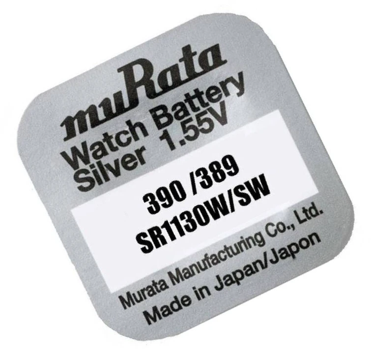 Murata 389/390 SR1130 1,55 V sidabro oksido laikrodžio baterija (1 vnt.)