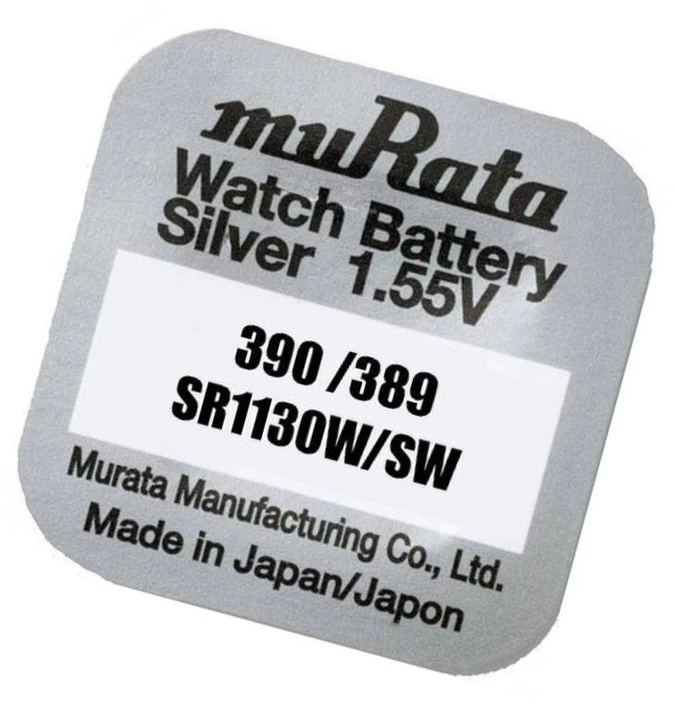 Murata 389/390 SR1130 1,55 V sidabro oksido laikrodžio baterija (1 vnt.)