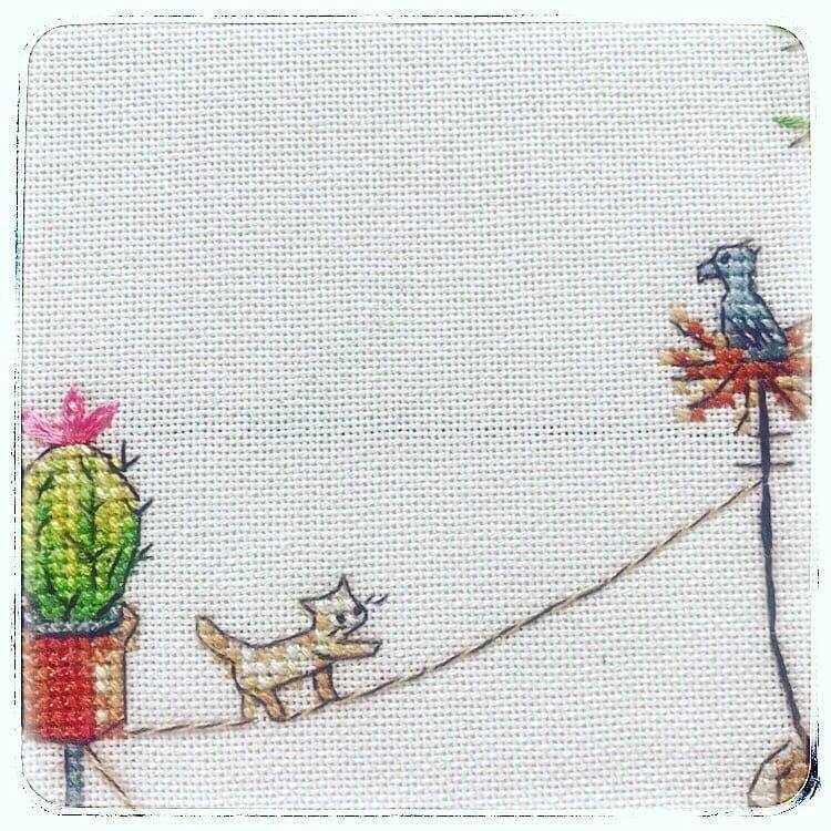 NeoCraft siuvinėjimo kryželiu rinkinys „Kaktusai“, 20×23 cm
