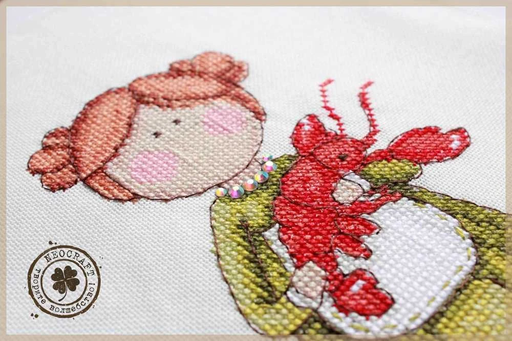 Neocraft Siuvinėjimo kryželiu rinkinys Vėžys, Zodiako ženklas, 10x17 cm