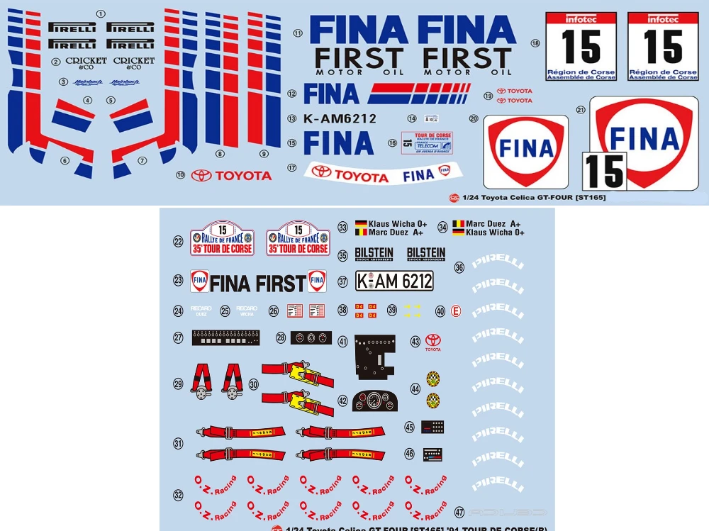 Nunu Beemax NuNu Toyota Celica GT-Four ST165 Tour de Corse 1991 1/24 surenkamas modelis