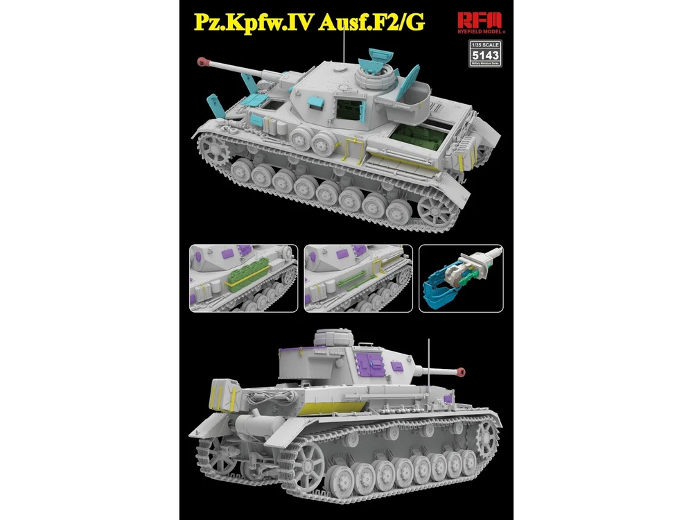 Panzerkampfwagen IV Ausf. F2/G 1/35 plastikinis rinkinys (Rye Field RFM-5143)