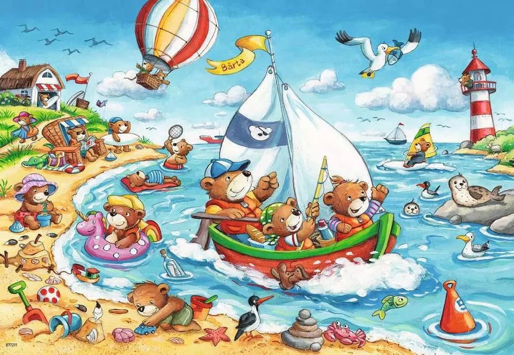 Ravensburger Dėlionė 2x24 vnt. - Atostogos prie jūros