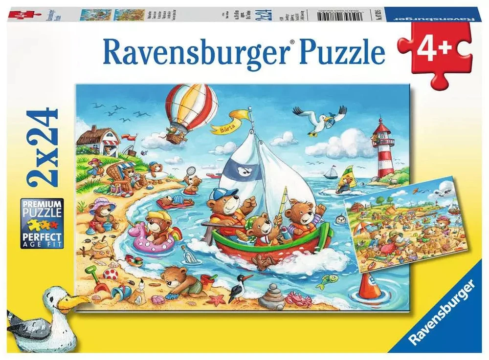 Ravensburger Dėlionė 2x24 vnt. - Atostogos prie jūros