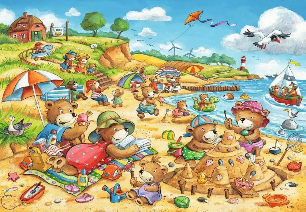 Ravensburger Dėlionė 2x24 vnt. - Atostogos prie jūros
