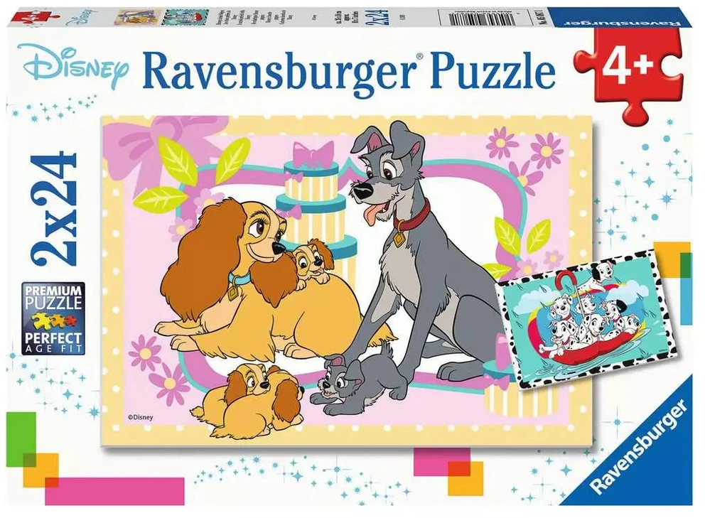 Ravensburger Dėlionė 2x24 vnt. - Disney šunys
