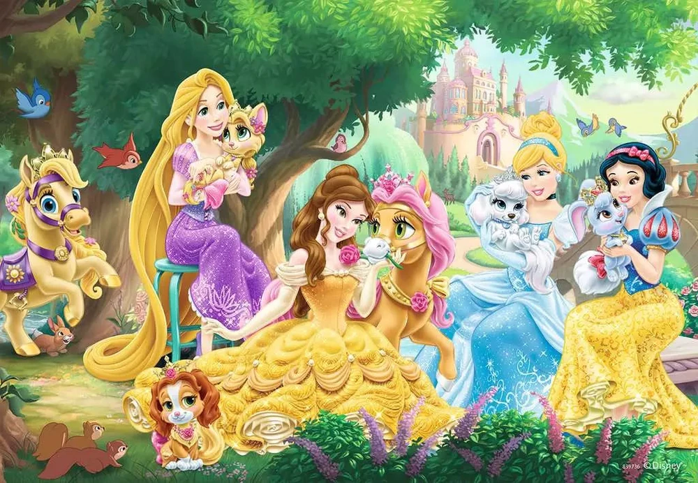 Ravensburger Dėlionė 2x24 vnt. - Princesių draugai
