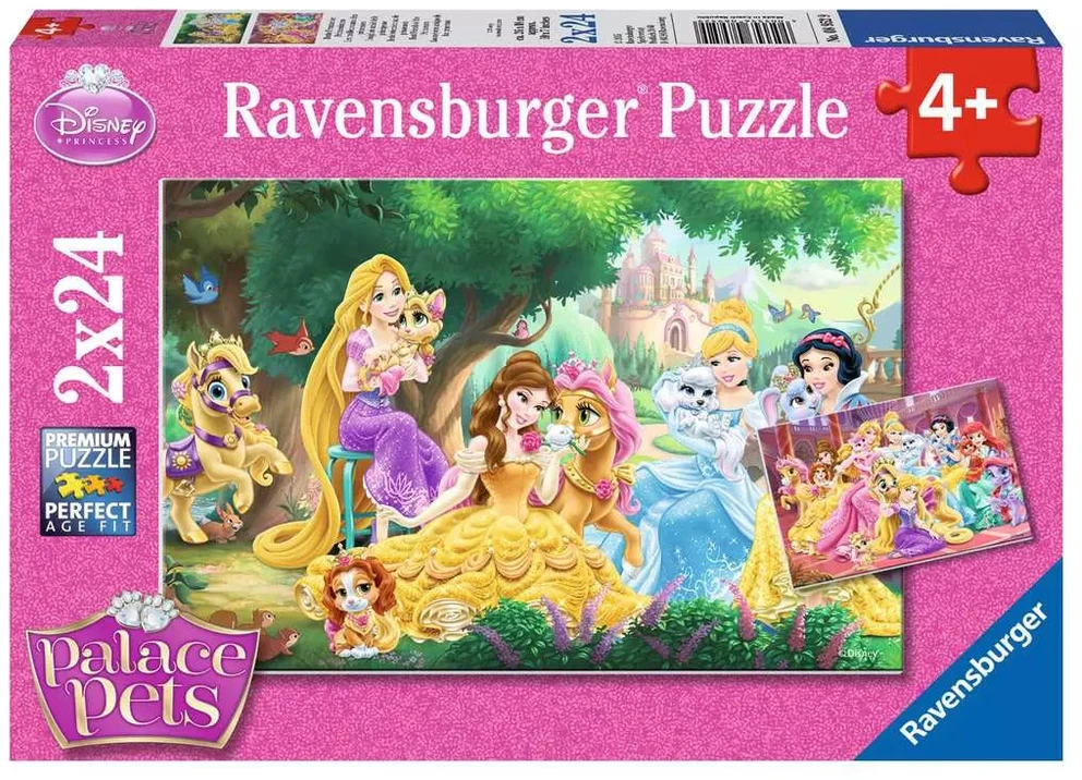 Ravensburger Dėlionė 2x24 vnt. - Princesių draugai