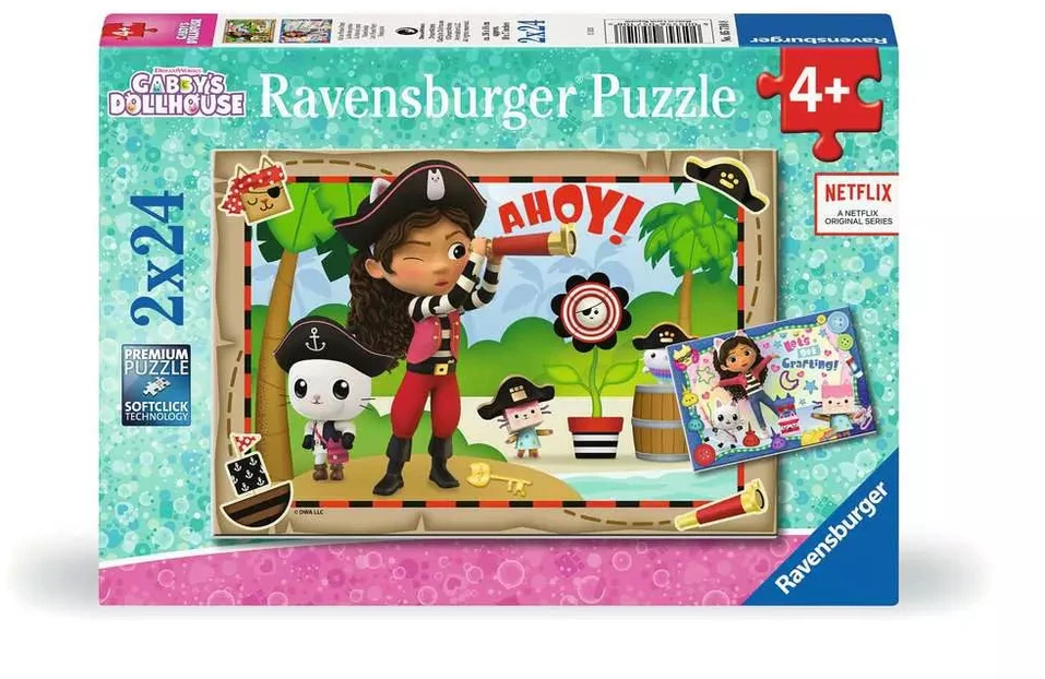Ravensburger Gabby's Dollhouse Dėlionė 2x24 vnt.