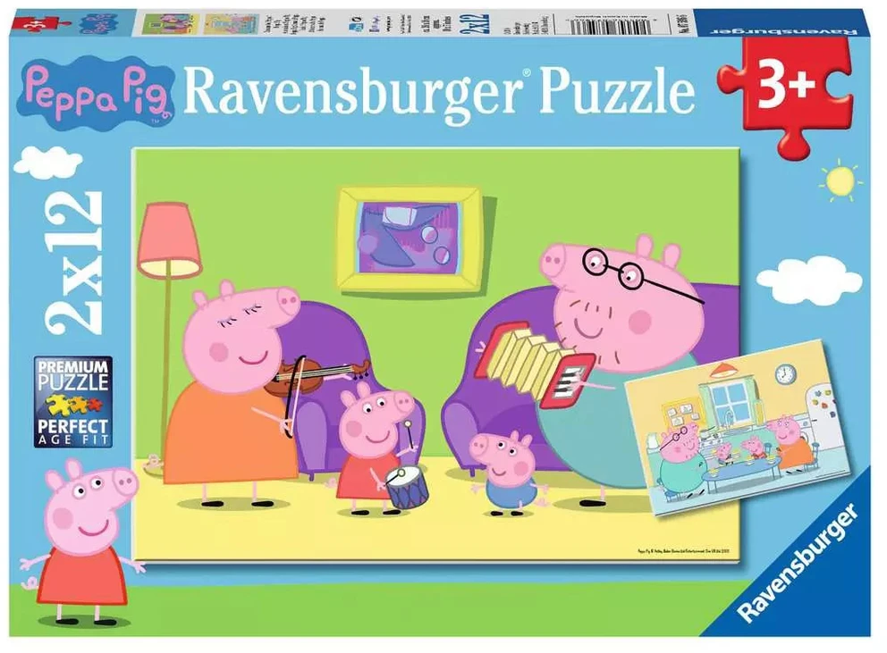 Ravensburger Dėlionė 2x12 vnt. - Pepa Pig