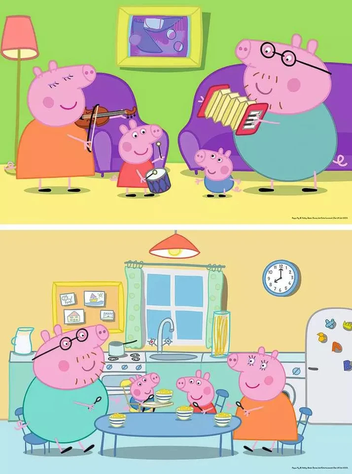 Ravensburger Dėlionė 2x12 vnt. - Pepa Pig