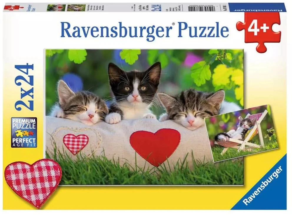 Ravensburger Dėlionė 2x24 vnt. - Katės