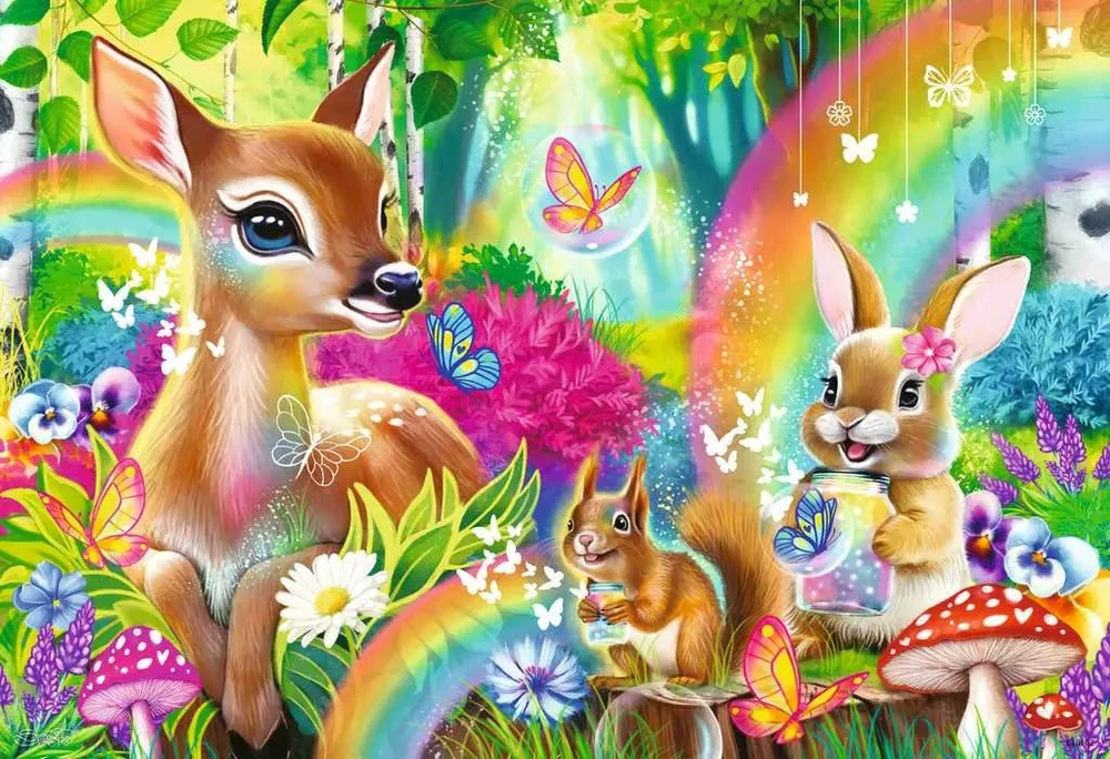 RAVENSBURGER Dėlionė dėlionė Mieli miško draugai, 2x24 det., 12004160 3