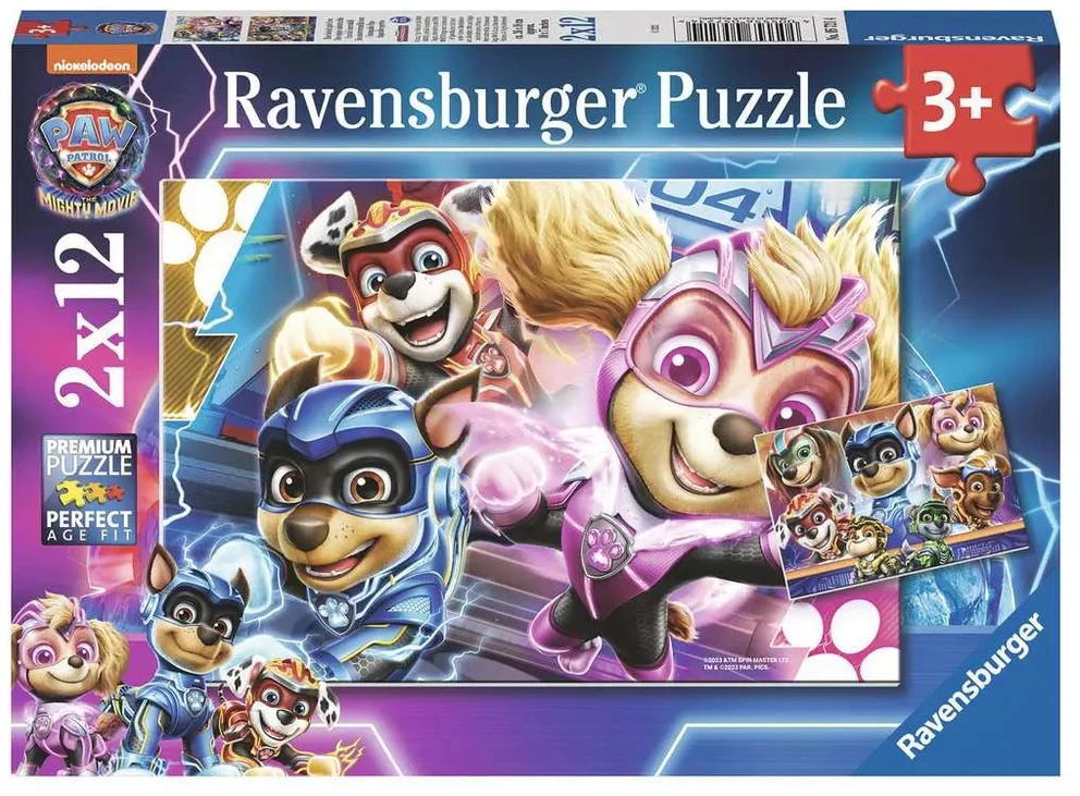 Ravensburger 2 dėlionės „Šunyčiai patruliai“, 2×12 det., nuo 3 m.