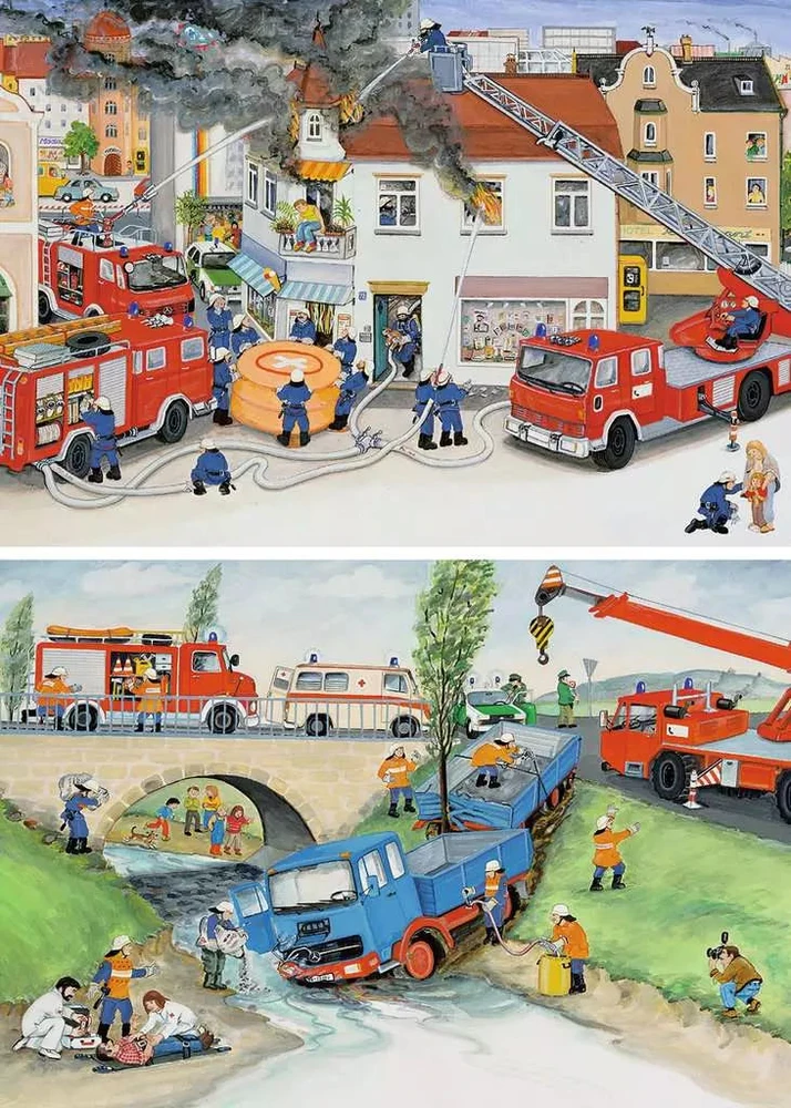 Ravensburger Dėlionė 2x24 vnt. - Ugniagesių brigada