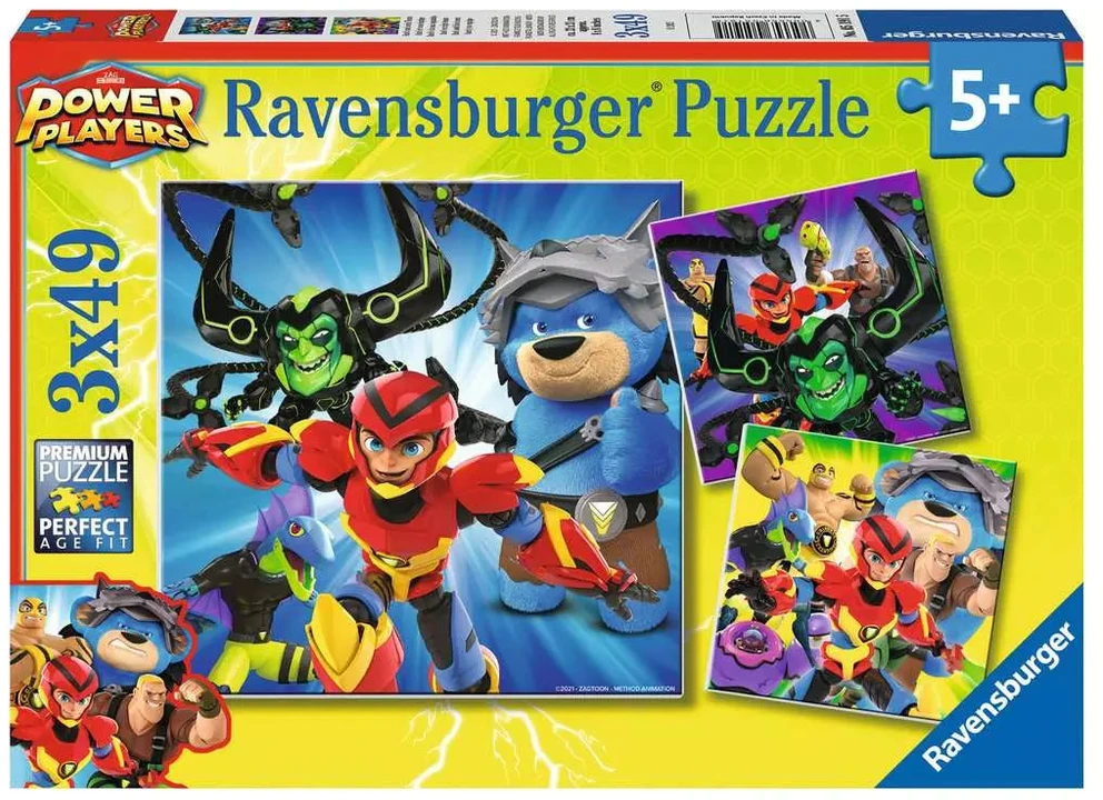 Ravensburger Dėlionė 3x49 vnt. - „Power Players“