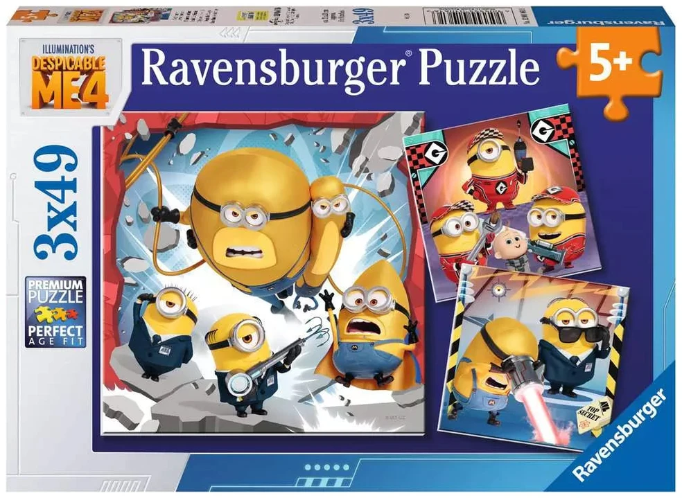Ravensburger Dėlionė 3x49 vnt. - Bjaurusis Aš 4