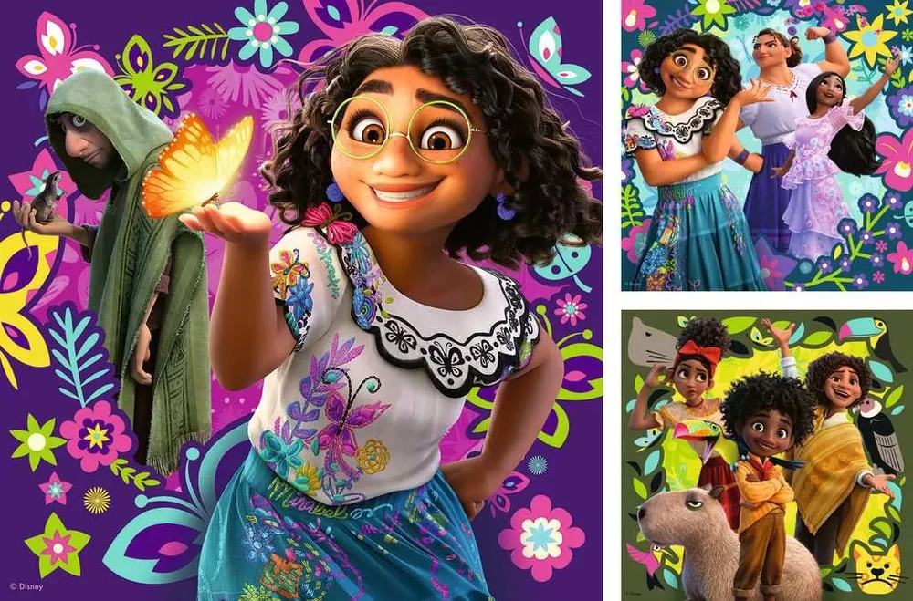Ravensburger 3 dėlionės „Disney Užkerėti“, 3×49 det., nuo 5 m.
