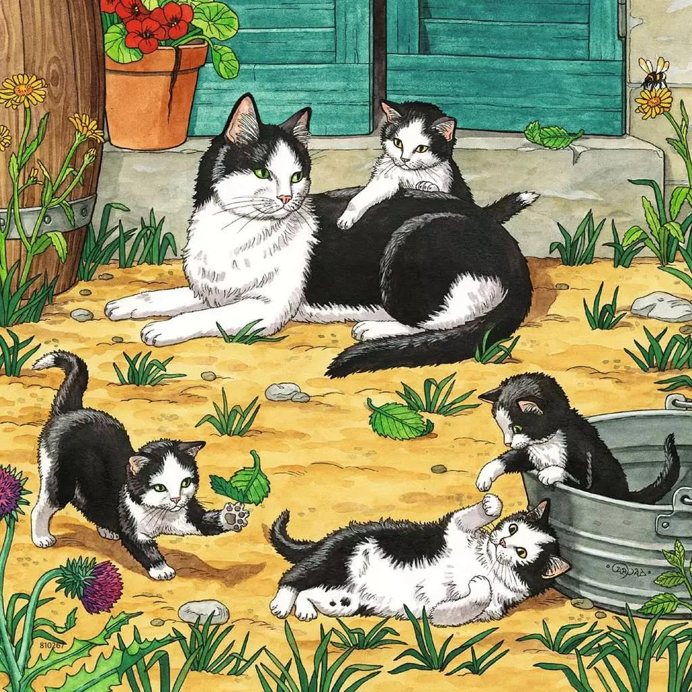 Ravensburger Dėlionė 3x49 vnt. - Mieli šunys ir katės