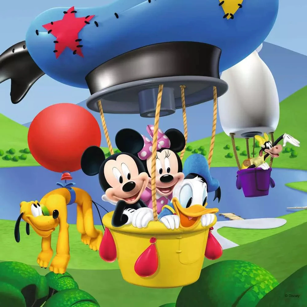Ravensburger 3 dėlionės „Peliuko Mikio klubas“, 25–49 det., nuo 4 m.