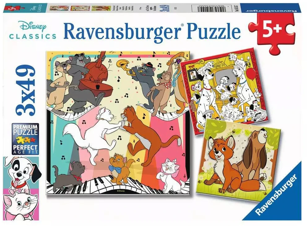Ravensburger Dėlionė 3x49 vnt. - Disney personažai