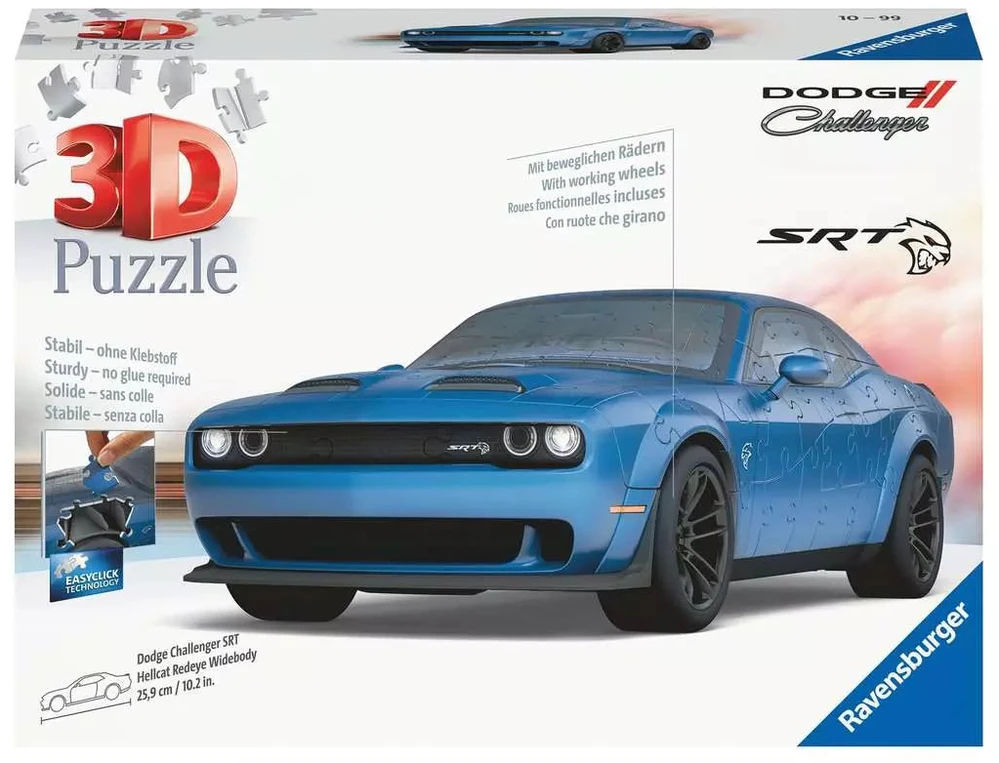 Ravensburger 3D Dėlionė 163 vnt. - Dodge Challenger Hellcat automobilis