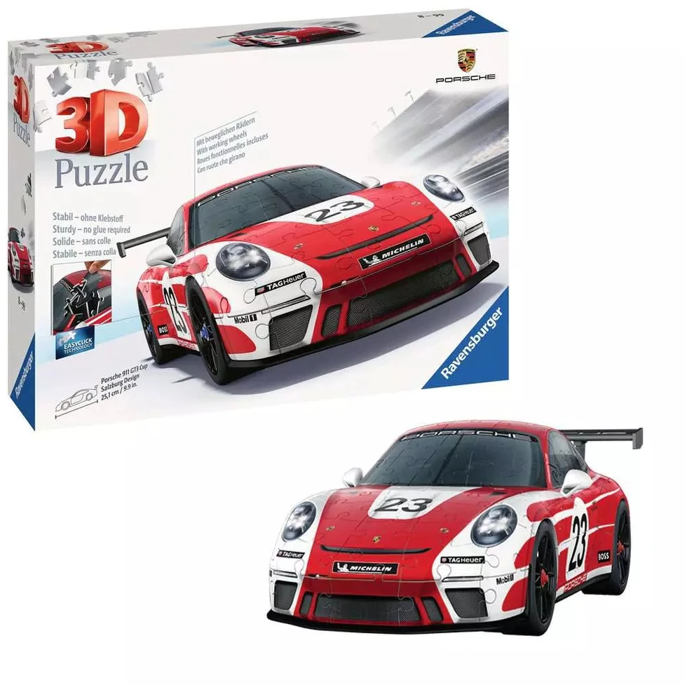 Ravensburger 3D Dėlionė 152 vnt. - Porsche 911 GT3