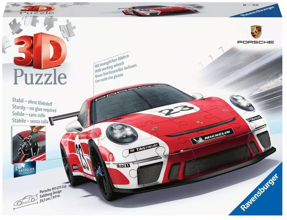Ravensburger 3D Dėlionė 152 vnt. - Porsche 911 GT3