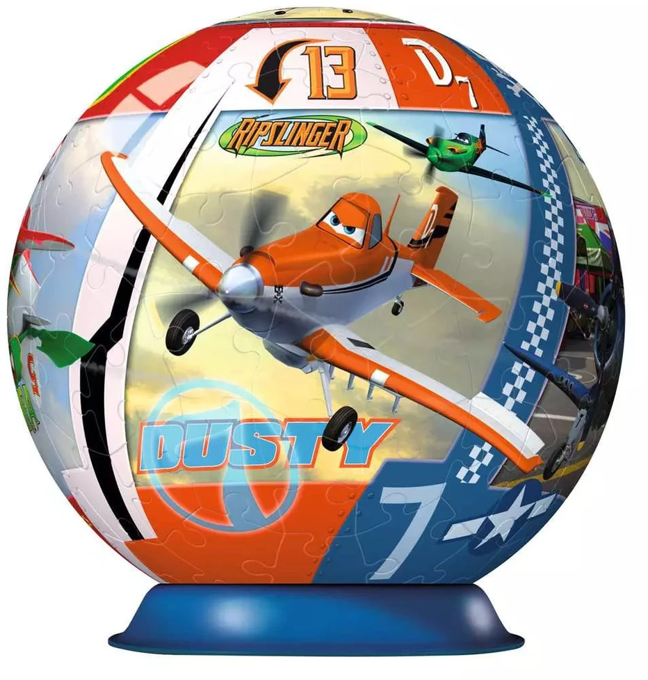Ravensburger 3D dėlionė-rutulys „Disney Lėktuvai“, 108 det., nuo 7 m.