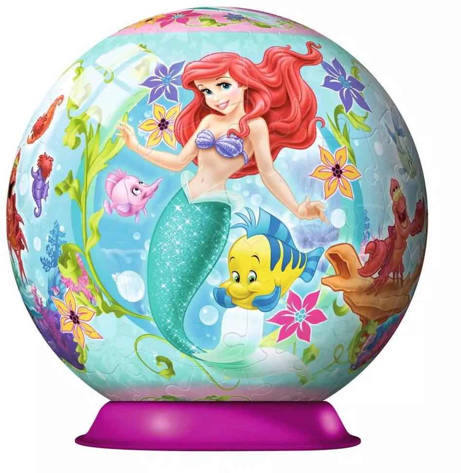 Ravensburger 3D dėlionė-rutulys „Disney Undinėlė Arielė“, 108 det., nuo 7 m.