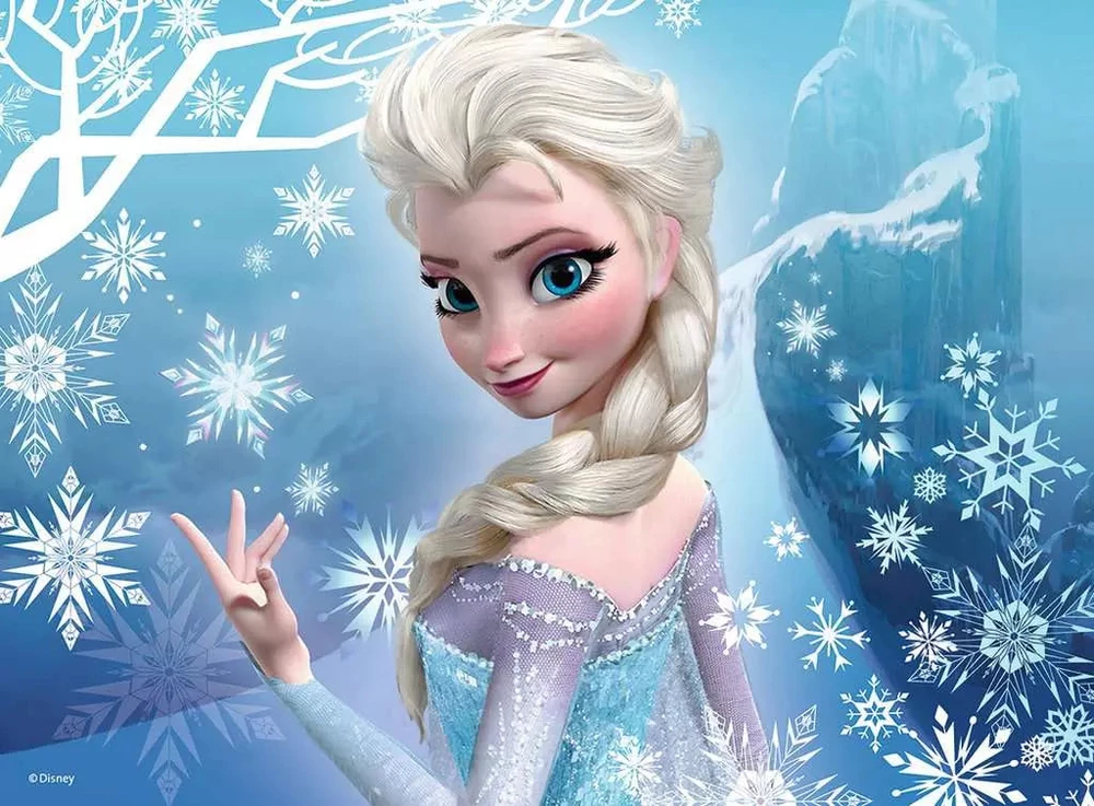 Ravensburger 4 dėlionės „Disney Ledo šalis“, 12–24 det., nuo 3 m.