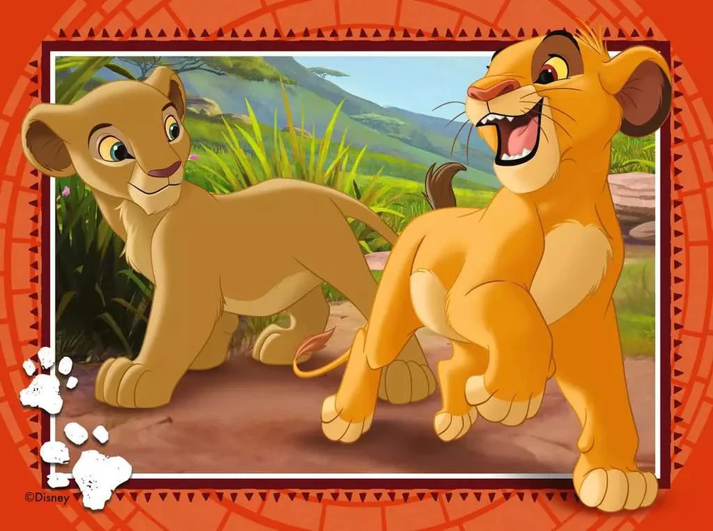 Ravensburger 4 dėlionės „Disney Liūtas karalius“, 12–24 det., nuo 3 m.