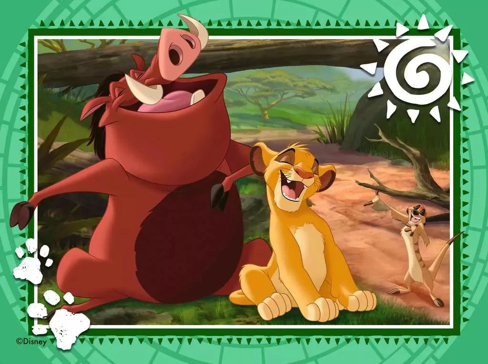 Ravensburger 4 dėlionės „Disney Liūtas karalius“, 12–24 det., nuo 3 m.