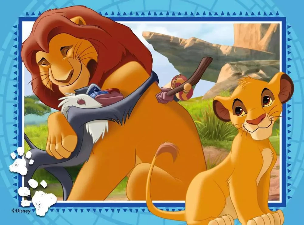 Ravensburger 4 dėlionės „Disney Liūtas karalius“, 12–24 det., nuo 3 m.