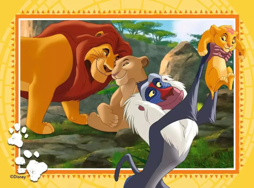 Ravensburger 4 dėlionės „Disney Liūtas karalius“, 12–24 det., nuo 3 m.