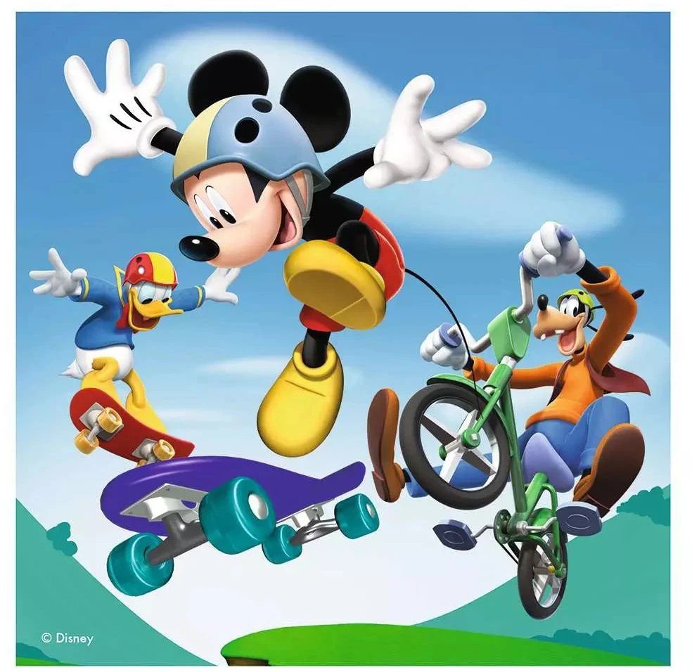 Ravensburger 4 dėlionės lagaminėlyje „Peliuko Mikio klubas“, nuo 3 m.