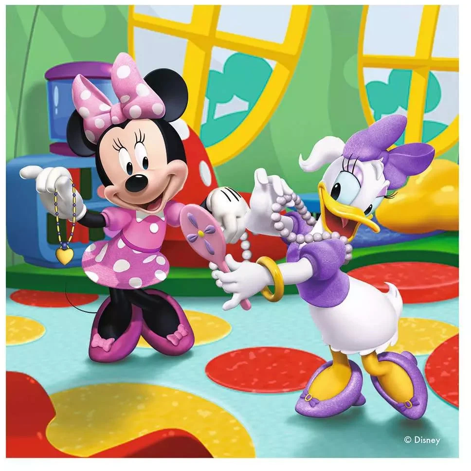 Ravensburger 4 dėlionės lagaminėlyje „Peliuko Mikio klubas“, nuo 3 m.
