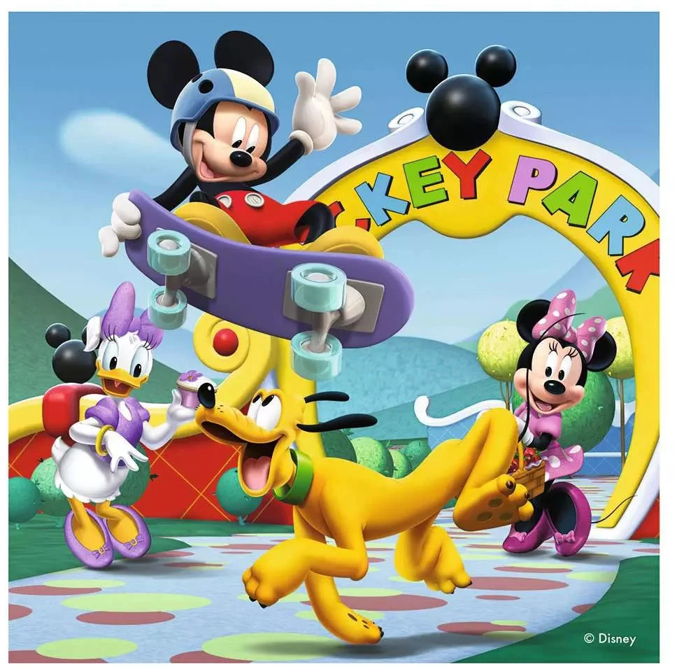 Ravensburger 4 dėlionės lagaminėlyje „Peliuko Mikio klubas“, nuo 3 m.