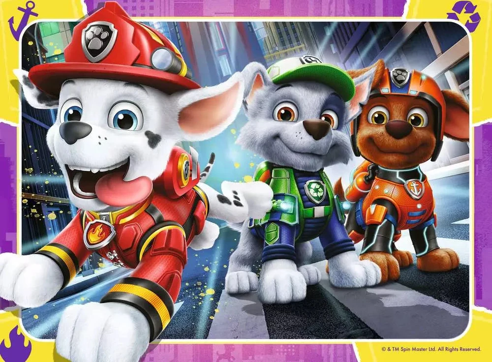 Ravensburger "4 viename" Dėlionė 12, 16, 20, 24 vnt. - Šunyčiai patruliai (PAW Patrol)